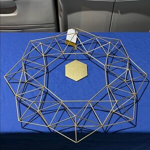 Gold Geometric Metal Wall Wreath – Modern Home Wall Decor Dayspring | Candace